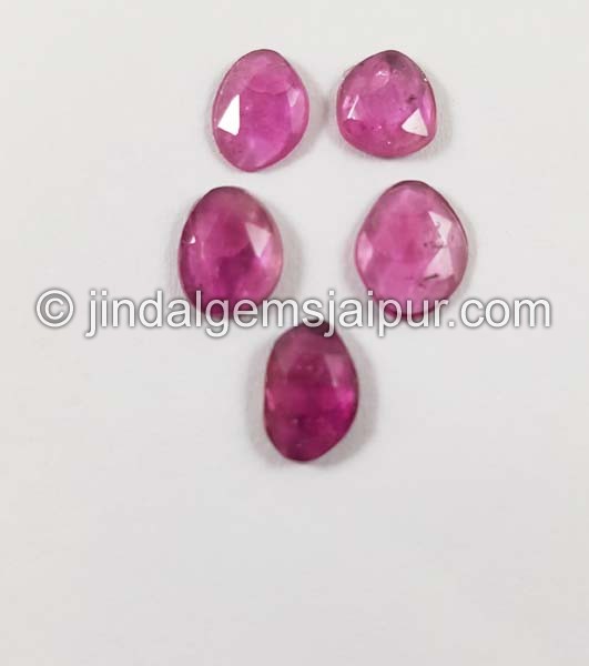 Rubellite Rose Cut Slices